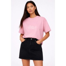 Vodexa Oversize T-Shirt Believe Baskılı %100 Pamuk Tişört Rahat Kalıp