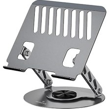 Minesk Macbook ve Laptop Standı 360 Derece Dönebilen Boyutu Ayarlanabilir Alüminyum Alaşım Ergonomik Tasarım Bilgisayar Tutucu (Bilgisayar Standı)
