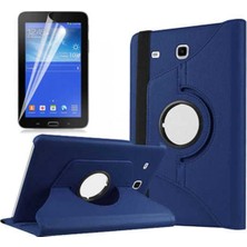 Constraın - Galaxy Tab 3 Lite 7.0 T110 ile Uyumlu Dönebilen Standlı Kılıf-Lacivert 5