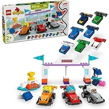 LEGO Duplo Town F1 Takımı Yarış Arabaları ve Sürücüler 10445-2 Yaş ve Üzeri Çocuklar Için Eğitici ve Yaratıcı Oyuncak Yapım Seti (70 Parça)