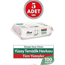 Sleepy Easy Clean Yüzey Temizlik Havlusu 100' Lü x 5 Adet