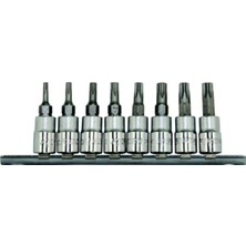 Moontime Alaçatı RC7023 1/4" Lokmalı Torx Uç Seti Takımı 8 Parça (37L)
