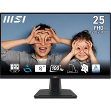 Msı 24.5" Pro MP252 Kurumsal Monitör, Fhd, 16:9, Flat, Ips, 100Hz, 1ms Adaptive-Sync