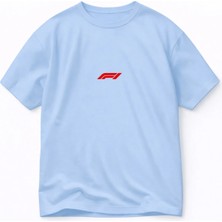 Vodexa Erkek T-Shirt F1 Baskılı %100 Pamuk Tişört Rahat Kalıp