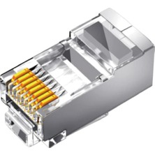 Veggieg Cat6 Metal RJ45 Jack 8P8C Ethernet Konnektörü Altın Kaplama 102 Adet