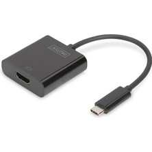 Dıgıtus USB Tip C Grafik Adaptörü, USB Type-C - HDMI Tip A, 4K Ultra Hd 30Hz, Plastik, Siyah