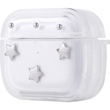 Zore Apple ile Uyumlu Airpods 3. Nesil Zore Airbag 44 Airbag Tasarımlı Simli Şeffaf Kutup Kılıf Yıldız