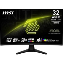 Msı Mag 32CQ6F 31,5" 180Hz 0,5ms Rapid Va Adaptive-Sync Wqhd Gaming (Oyuncu) Monitör