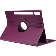 Zore Galaxy ile Uyumlu Tab S10 Plus Zore Dönebilen Standlı Kılıf Mor