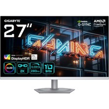 Gigabyte MO27Q2A Ice 27" OLED Oyuncu Monitörü, 2k, 280 Hz, 0.03 Ms, Pivot, Siyah