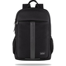 Classone 15.6 Inch Mila Serisi W600 - Macbook,mac Air Uyumlu Reflektörlü - Laptop Sırt Çantası - Siyah