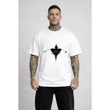 Vodexa Erkek Oversize T-Shirt Tekne Baskılı %100 Pamuk Tişört Rahat Kalıp