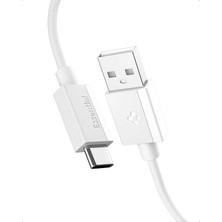 Spigen Usb-A To Usb-C 2 Metre Kablo 60W Güç/hızlı Şarj / 480 Mbps Data Aktarım Hızı Type-C Ekstra Dayanıklı White - ACA08716