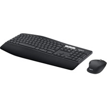 Logitech MK850 Kablosuz Performans Klavye Mouse Seti, Avuç Içi Destekli Klavye, Kıvrımlı Mouse, Çoklu Cihaz Özelliği, 10 M Kullanım Mesafesi, Tam Boyutlu Sessiz Türkçe Q Klavye, Siyah