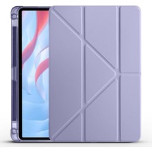 Zore Huawei ile Uyumlu Honor ile Uyumlu Pad X8 Pro 11.5' Kılıf Tri Folding Kalem Bölmeli Standlı Kılıf Mor