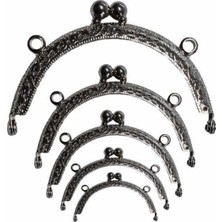 Moontime Alaçatı Askılı Cüzdan Klipsi Oval Siyah ( 1 Adet ) 12 cm