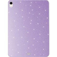 Constraın - iPad Air 10.9 2020 (4 Nesil) Simli Parlak Görünümlü ile Uyumlu Tablet Koton Kılıf-Lila