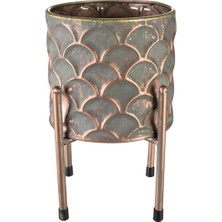Via Gardenia Lauri Lila Metal Saksı