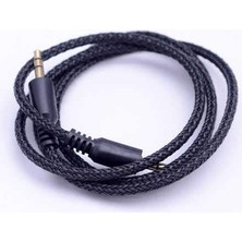 Undeplus Aux Audio Kablo 3.5mm Jack Halat Aux Kablo Standart Siyah