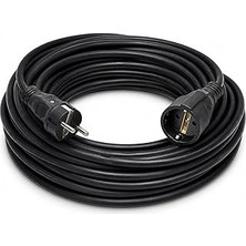 3x2.5mm Ttr Topraklı Siyah Kauçuk Seyyar Uzatma Kablosu (30 Metre)