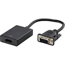 Primex PX-1250 VGA To HDMI Full Hd Görüntü Çevirici Aparat, Analog Erkek To HDMI Dişi Aktif Dönüştürücü, Pc Laptop Notebook VGA Çıkışından HDMI Tv Monitör Projeksiyon Bağlantı Adaptörü