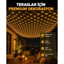 Renas Store Dekoratif LED File Işık Ağ Tasarımlı Balkon Bahçe ve Oda Aydınlatması