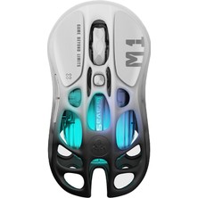 Gravastar Mercury M1 Pro Kablosuz Oyun Faresi, Hafif Magnezyum Alaşımı, 26.000 Dpı, PAW3395DM Sensör, 5 Programlanabilir Düğme, Destek Kablolu/2.4ghz/bt, 200 Saate Kadar Pil Ömrü-Gradyan Siyah