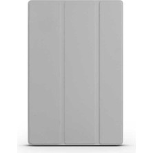 Constraın - Galaxy Tab A8 10.5 SM-X200 (2021) ile Uyumlu Smart Cover Standlı 1-1 Kılıf-Gri 9
