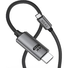 Usb-C To HDMI Kablo, 2 Metre, 4K60Hz, 18GBPS, Type-C To HDMI Görüntü Kablosu, Thunderbolt 5/4/3 Uyumlu