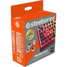 Steelseries Prismcaps – Çift Taraflı Tuş Seti, "puding" Görünümlü, Tüm Standart Mekanik Klavyeler ile Uyumluluk – Mx Darbe – Siyah