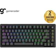Gameraider K1 He Grey Manyetik Switch 8khz Türkçe Rgb Gaming Klavye Siyah