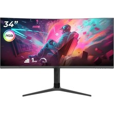 Cube 34" 165Hz 1ms 2k+ 21:9 Wqhd Curved 1500R Va Panel Freesync Dp+Hdmı+Type-C Pivot PA-34V165C Gaming Monitör