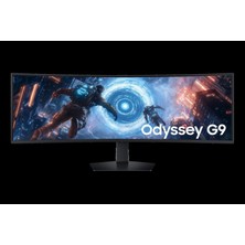 Samsung Odyssey G9 G91F 49 Inç Dqhd 144 Hz Va 1ms 1000R Kavisli Oyuncu Monitörü, LS49FG916EUXUF