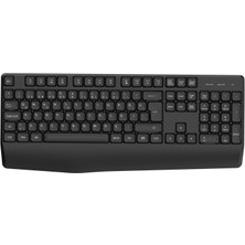 Philips SPK6348 Kablosuz Klavye - 2.4ghz USB Alıcılı Türkçe Q Klavye - Ergonomik, Ince Tasarım ve 15 Metre Çekim Mesafesi - Siyah