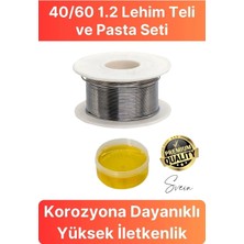 Moontime Alaçatı A Kalite 40/60 1.2 Lehim Teli ve Pasta Seti Kolay Eriyen Tam Iletken Elektronik Devre Sabitleme