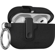 Undeplus Airpods ile Uyumlu Kılıf Standlı Kilitli Tpu Premium Matte Trip Case