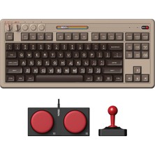8bitdo Retro Mekanik Klavye, Bluetooth/2.4g/usb-C Hot Swappable Oyun Klavyesi, 87 Tuşlu, Çift Süper Düğmeli ve Süper Çubuklu, Windows ve Android Için - C64 Edition - Qwerty Ingilizce Klavye