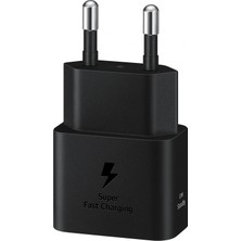 Samsung Hızlı Şarj Adaptörü, Enerji Tasarruflu Şarj Cihazı, Usb-C Veri Kablosu, 25 Watt, Siyah, EP-T2510X