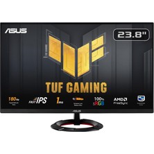 Asus Tuf Gaming VG249Q3R Oyun Monitörü - 23,8 Inç, Full Hd (1920X1080), 180Hz, Hızlı Ips, Aşırı Düşük Hareket Bulanıklığı™, 1ms (Gtg), Freesync™, Değişken Overdrive, 100% Srgb