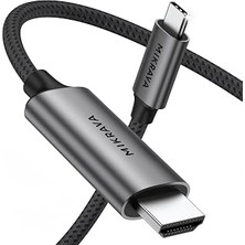 USB C HDMI Kablo (4K@60Hz,2K@120Hz,1080P@165Hz) Hdr Hdcp Type C To HDMI 2.0 [thunderbolt 5/4/3, Dex Mode Uyumlu], iPhone 15/16/17 Pro, MacBook iPad Pro/air, Samsung S25 ile Uyumlu (2 Metre)