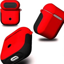 Zore Apple ile Uyumlu Airpods Kılıf Shockproof Silikon Kırmızı