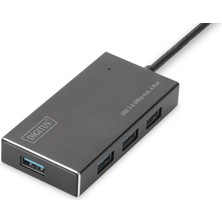 Digitus DA-70240 USB 3.0 4 Port USB Çoklayıcı Mat Siyah