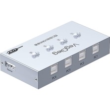 Veggieg USB 2.0 Anahtarlı 4 Portlu Yazıcı Printer Çoklayıcı Sharing Switch