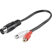 Yka 5 Pin Din To 2 Rca Dişi Kablo 1.5 Metre Yüksek Kalite
