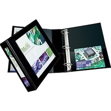 Renas Store Avery Tek Dokunuşla Çerçeveli Görünüm Bağlayıcılar 2-Inç Ezd Halka, 20 x 25 cm Kağıt Tutar, Siyah (68032)
