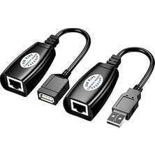 USB Extrender, 50 Metre RJ45, USB Uzatma Kablosu, Cat5 – Cat6 Uyumlu