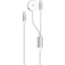 Pd 100W Destekli Naylon Örgülü Kablo, Çoklu Şarj Kablosu USB C To C/yıldırım/manyetik Saat, Iphone, Ipad, Macbook, Galaxy ile Uyumlu