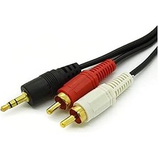 Alfais 4654 3.5mm Stereo To 2 Rca Aux Tos Ses Kulaklık Kablosu, 1.5 M