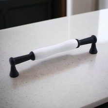 Anav Porselen Kulp 160 mm Mobilya Çekmece Mutfak Dolabı Dolap Kapak Kulpları Kulb Kulpu Siyah