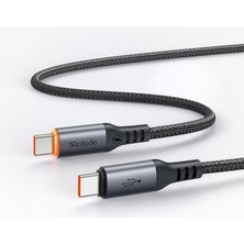 Mcdodo CA-2040 Type-C Type-C 100W Pd Hızlı E-Marker Çipli Örgü Poweroff Kablo 1.2m Siyah